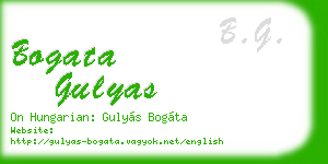 bogata gulyas business card